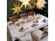 Krémový bavlněný ubrus s girlandou Aix Christmas - 140*360 cm Chic Antique