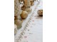 Krémový bavlněný ubrus s girlandou Aix Christmas - 140*360 cm Chic Antique
