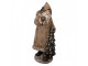 Veliká dekorativní figurka Santa Claus se stromkem - 38*30*90 cm Clayre & Eef