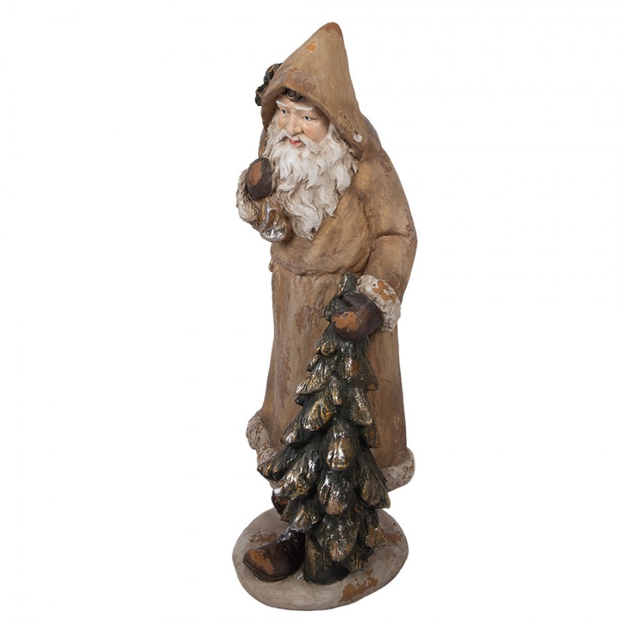 Veliká dekorativní figurka Santa Claus se stromkem - 38*30*90 cm Clayre & Eef Veliká dekorativní figurka Santa Claus se stromkem - 38*30*90 cm Clayre & Eef