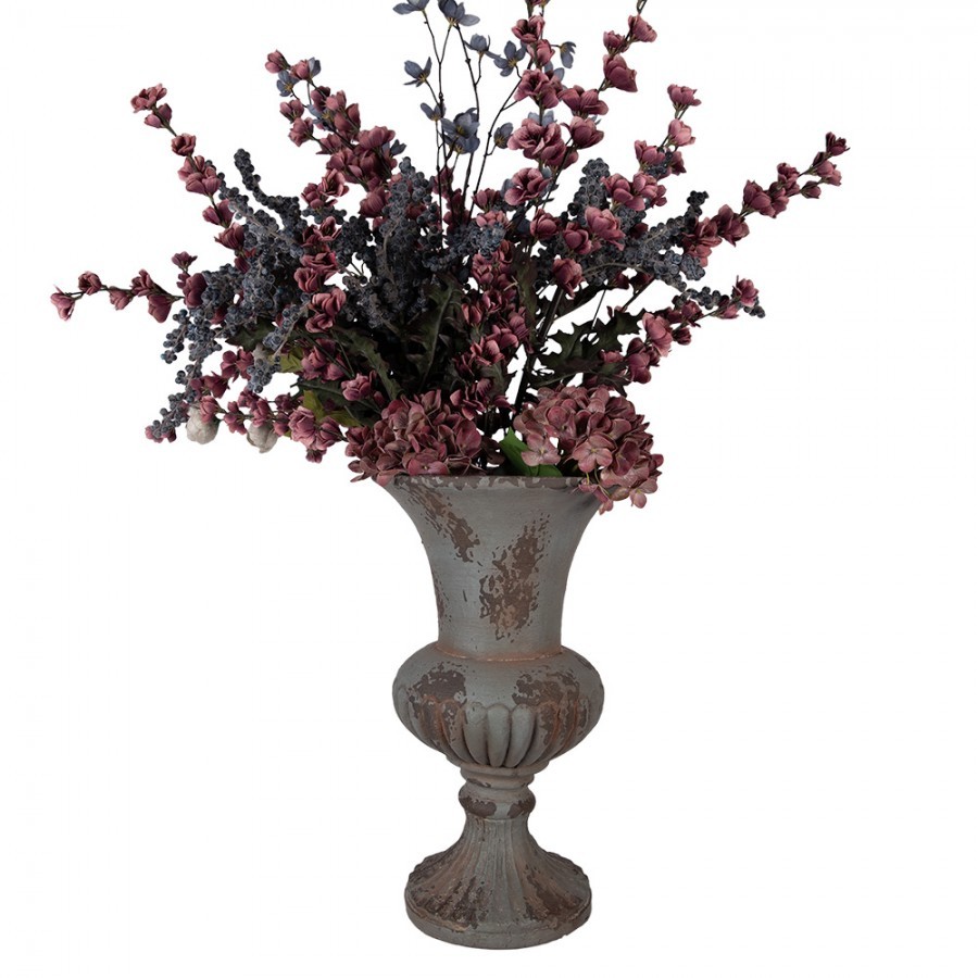 Šedý antik květináč / váza v barokním stylu Baroque - Ø 30*52 cm Clayre & Eef Šedý antik květináč / váza v barokním stylu Baroque - Ø 30*52 cm Clayre & Eef