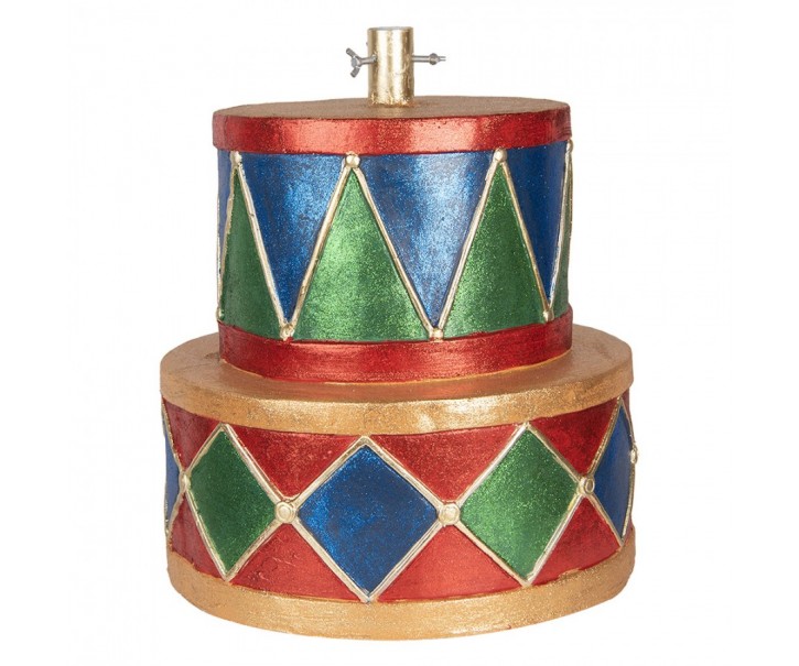 Stojan na vánoční stromek barevné bubny Drum - Ø 40*46 cm Clayre & Eef