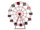 Vánoční dekorace červené veliké ruské kolo Giant Wheel - 167*59*170 cm Clayre & Eef