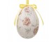 6ks dekorace béžové závěsné vajíčko s květy Spring Egg - Ø 7*10 cm Clayre & Eef