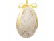 6ks dekorace béžové závěsné vajíčko s květy Spring Egg - Ø 7*10 cm Clayre & Eef