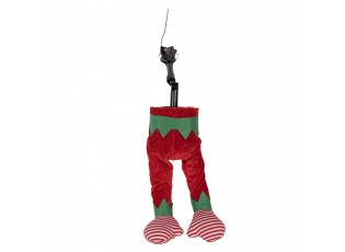 Vánoční dekorace Elfovo hýbající se nohy - 21*13*59 cm / 3*AA