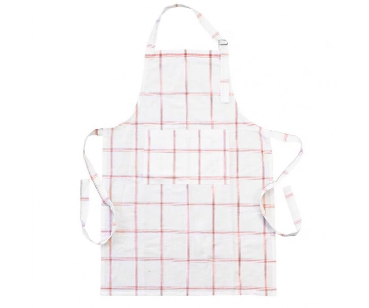 Bílo-červená károvaná kuchyňská zástěra Alma - 90*60 cm Str&ouml;mshaga