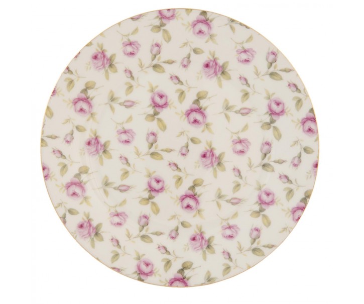 Talíř dezertní Tea Rose - Ø 22 cm Clayre & Eef