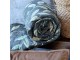 Tmavě zelený přehoz s listy Aix Vintage Quilt - 130*180 cm Chic Antique
