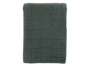 Tmavě zelený přehoz s opraným vzhledem Aix Vintage Quilt - 240*240 cm
