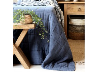 Tmavě šedý přehoz s opraným vzhledem Aix Vintage Quilt - 240*240 cm