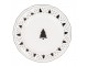 Krémový porcelánový jídelní talíř se stromky X-Mas Tree - Ø 26*1,5 cm Housevitamin