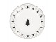 Krémový porcelánový dezertní talířek se stromky X-Mas Tree - Ø 20*1,5 cm Housevitamin