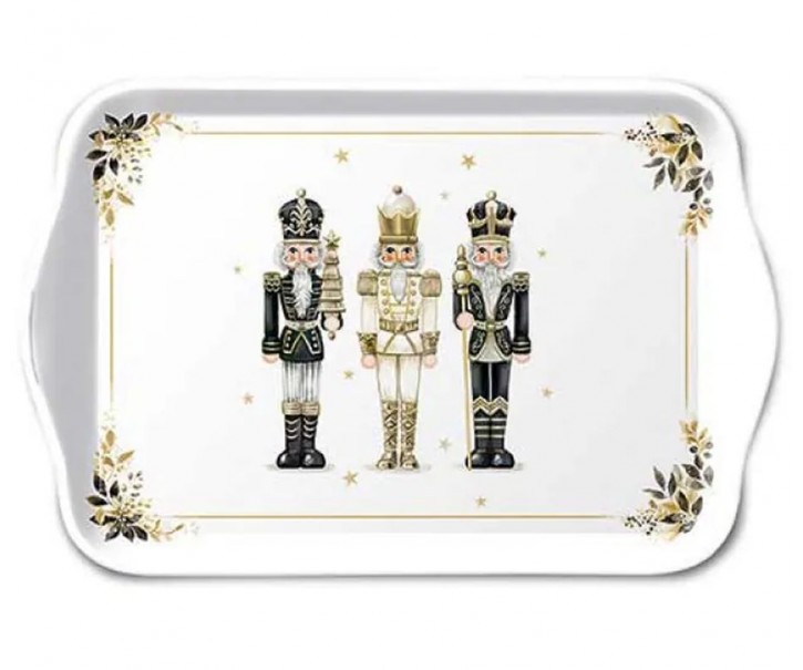 Bílý melaminový tácek s louskáčky Royal Nutcrackers - 13*21 cm Ostatn&iacute;