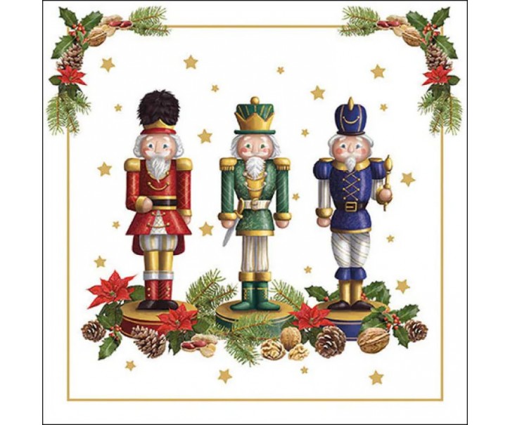 Ubrousky s louskáčky Bearded Nutcrackers - 33*33 cm (20ks) Ostatn&iacute;