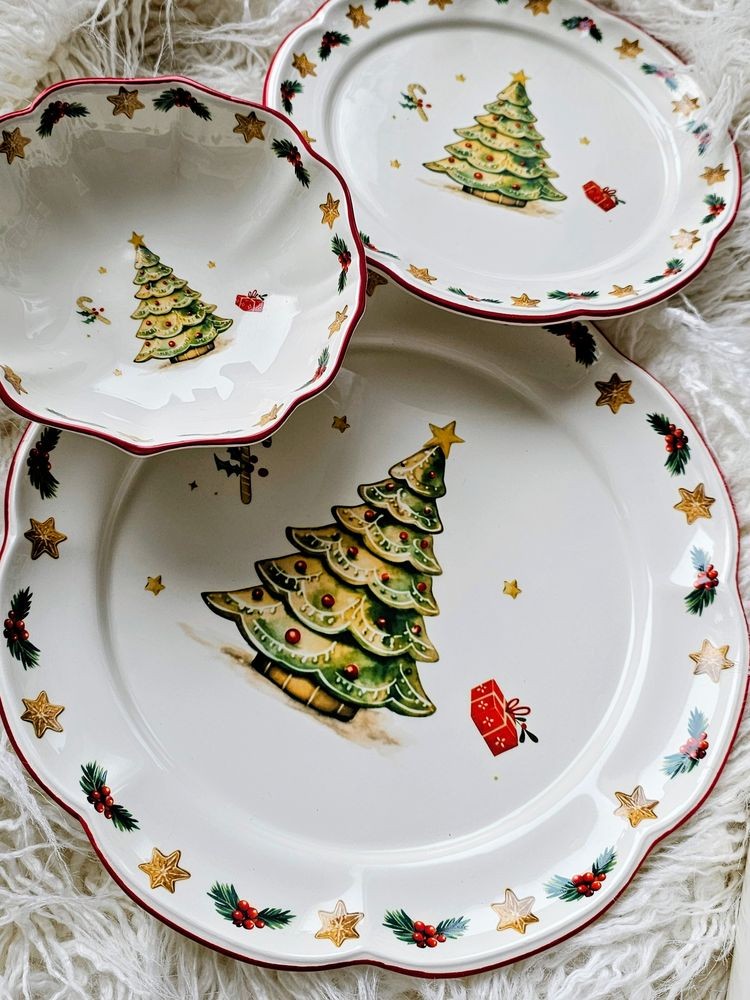 Keramický dezertní talířek se stromkem Chrissie - Ø 20,5*2 cm Exner Keramický dezertní talířek se stromkem Chrissie - Ø 20,5*2 cm Exner
