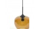Hnědé skleněné závěsné světlo Mayson brown and black - Ø 23*18 cm/E27/40W Light & Living