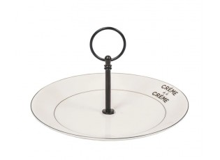 Krémový porcelánový etažér talíř Crème de la Crème - Ø 20*12 cm