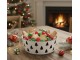 Krémová porcelánová slátová miska se stromky X-Mas Tree - Ø 17,5*6,5 cm Housevitamin