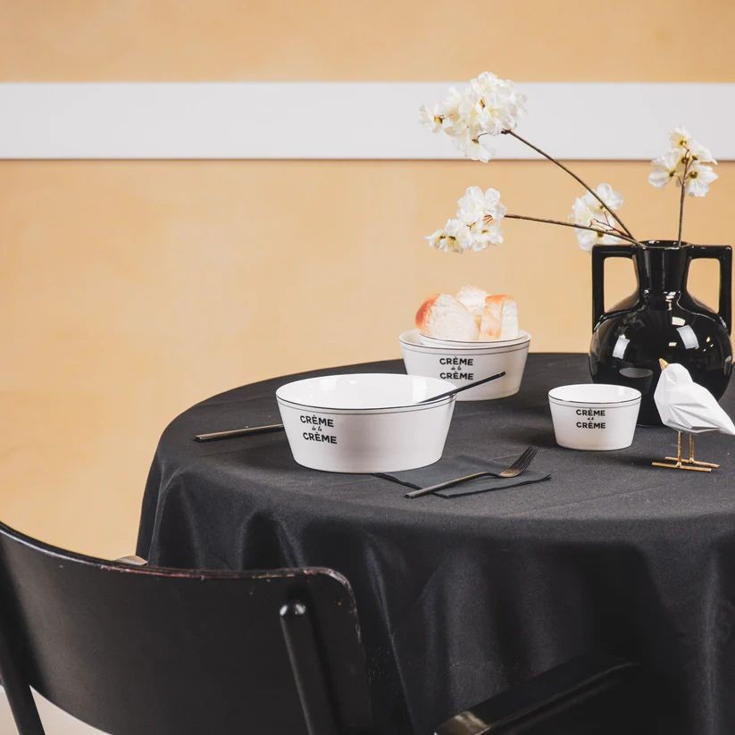 Krémová porcelánová salátová miska Crème de la Crème - Ø 17,5*6,5 cm Housevitamin Krémová porcelánová salátová miska Crème de la Crème - Ø 17,5*6,5 cm Housevitamin