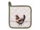 Béžová chňapka - podložka se slepičkami Barnyard Chicken - 20*20 cm Clayre & Eef