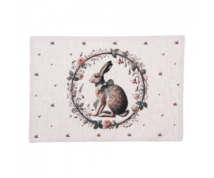 6ks bavlněné prostírání na stůl Natural Linen Easter - 48*35 cm Clayre & Eef