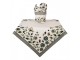 Béžová bavlněná chňapka - rukavice s květy Gently Blooming - 18*30 cm Clayre & Eef