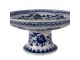 Porcelánová mísa na noze s modrými květy Vintage Unique - Ø 26*13 cm Clayre & Eef