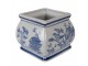 Porcelánová dóza s víkem a modrými květy Vintage Unique - 13*13*17 cm Clayre & Eef