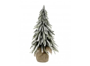 Zasněžený vánoční stromek v jutě Fleur Pine Tree - 35 cm