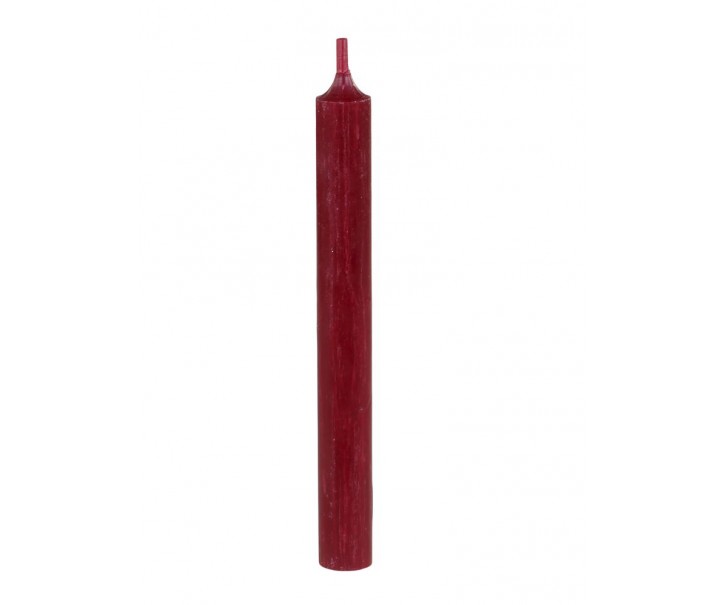 Červená úzká svíčka dinner red - Ø 2 *18cm / 7h Chic Antique