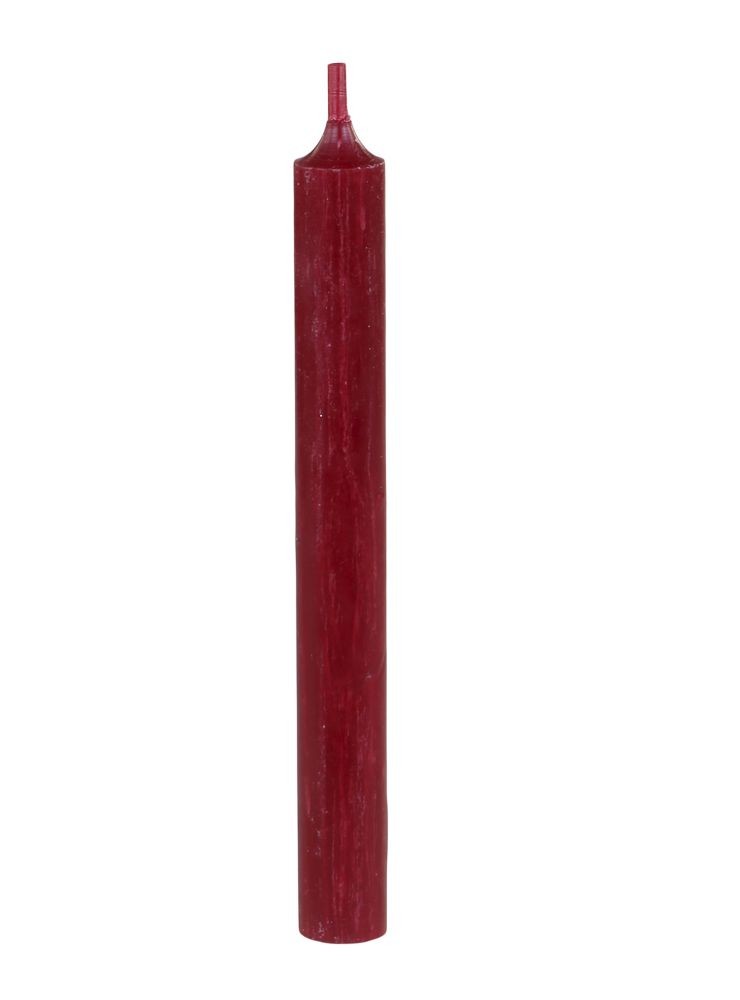 Červená úzká svíčka dinner red - Ø 2 *18cm / 7h
