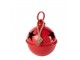 Červená kovová ozdoba rolnička se šňůrkou Baub Xmas S - Ø 16*26 cm J-Line by Jolipa