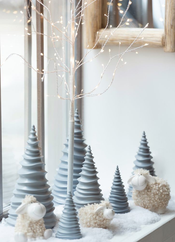 Dekorace bílý svítící stromeček Tree Bare Led M - Ø 80*100 cm J-Line by Jolipa Dekorace bílý svítící stromeček Tree Bare Led M - Ø 80*100 cm J-Line by Jolipa