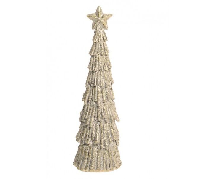 Třpytivý dekorační vánoční stromek Tree Verte - Ø 9*28 cm Chic Antique