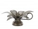 Mosazný antik kovový svícen na úzkou svíčku květina Kloee - 4*13*6 cm Chic Antique