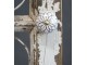Bílá antik porcelánová úchytka s mosaznou květinou Cruz - Ø 4*6,5 cm Chic Antique