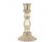 Stříbrný antik skleněný svícen Vintage Chantal L - Ø 12*23 cm J-Line by Jolipa