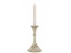Stříbrný antik skleněný svícen Vintage Chantal M - Ø 10*17 cm J-Line by Jolipa