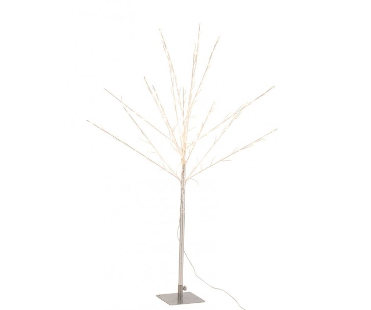 Dekorace stříbrný svítící stromeček Tree Bare Led M - 56*56*100 cm J-Line by Jolipa