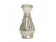 Rtuťová antik skleněná dekorační vázička Vallia - Ø 7*11 cm Chic Antique