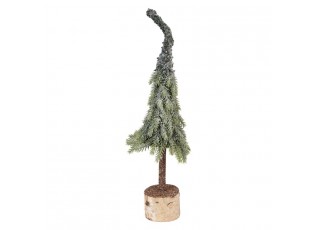 Vánoční dekorace jehličnatý stromek na dřevě - Ø 13*50 cm
