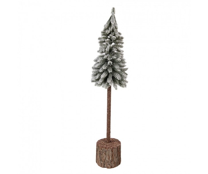 Vánoční dekorace jehličnatý stromek na dřevě - Ø 10*48 cm Clayre & Eef