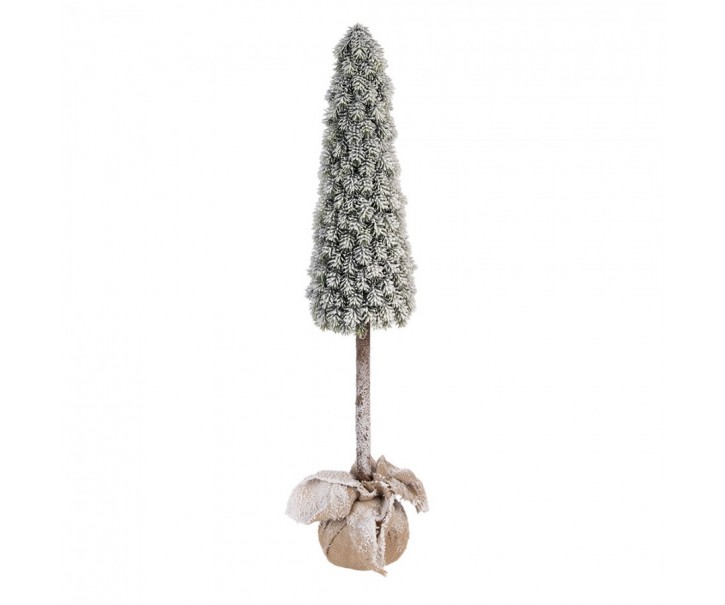 Vánoční dekorace jehličnatý stromek v jutě - Ø 18*78 cm Clayre & Eef