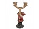 Svícen na 2 úzké svíčky Santa - 17*10*28 cm Clayre & Eef