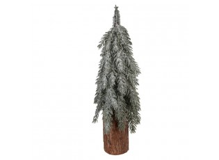 Vánoční dekorace jehličnatý stromek na dřevě - Ø 15*44 cm