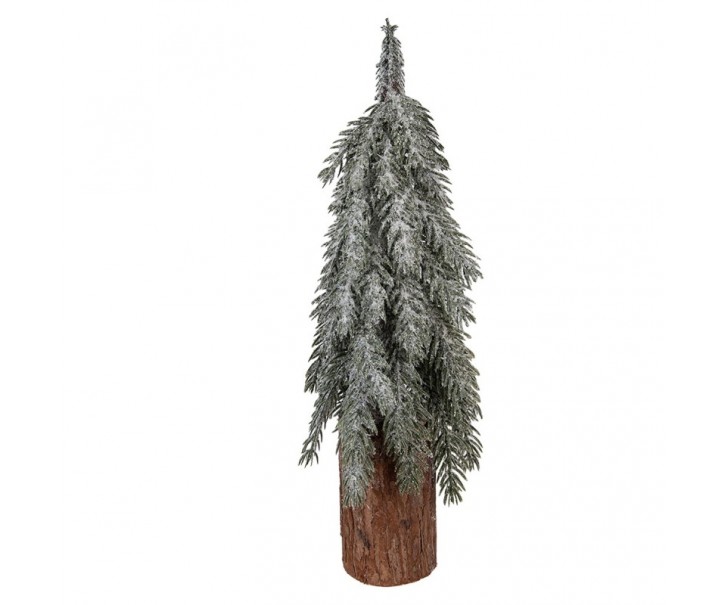 Vánoční dekorace jehličnatý stromek na dřevě - Ø 15*44 cm Clayre & Eef