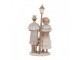 Béžová vánoční dekorace sbor Christmas Choir - 15*11*30 cm Clayre & Eef