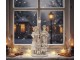 Béžová vánoční dekorace sbor Christmas Choir - 15*11*30 cm Clayre & Eef