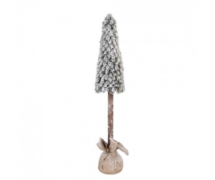 Vánoční dekorace jehličnatý stromek v jutě - Ø 19*97 cm Clayre & Eef